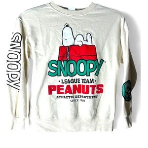 ZARA Snoopy peanuts sweatshirt cream Size 11/12.